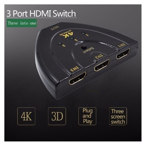 Kabel HDMI Spliter Switch 3 Port Input 4K 2K 3D TV Multimedia 111158