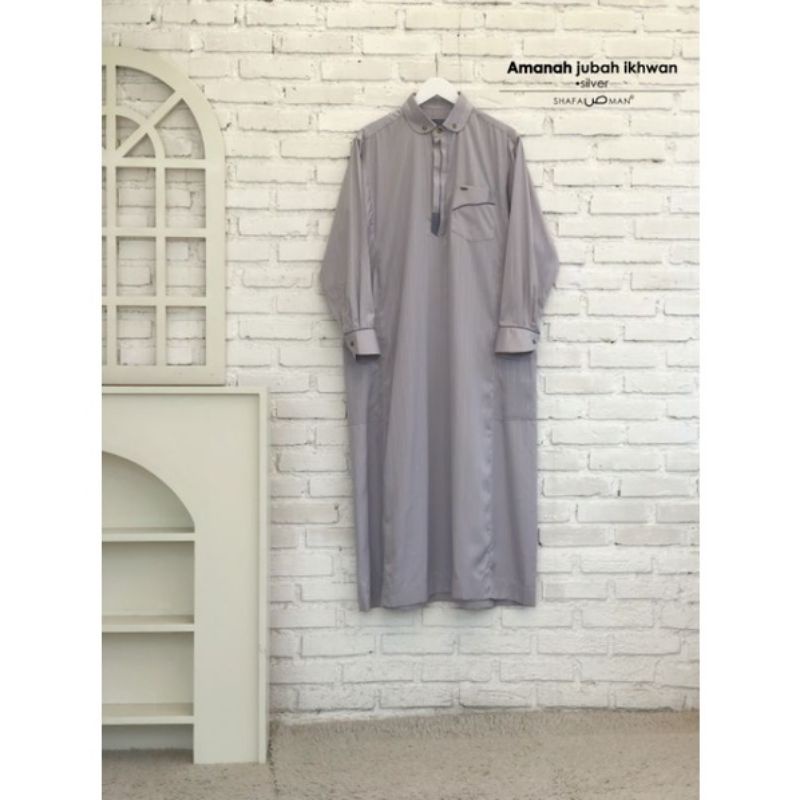 Jubah Ikhwan Amanah Warna Silver by Shafa Jilbab
