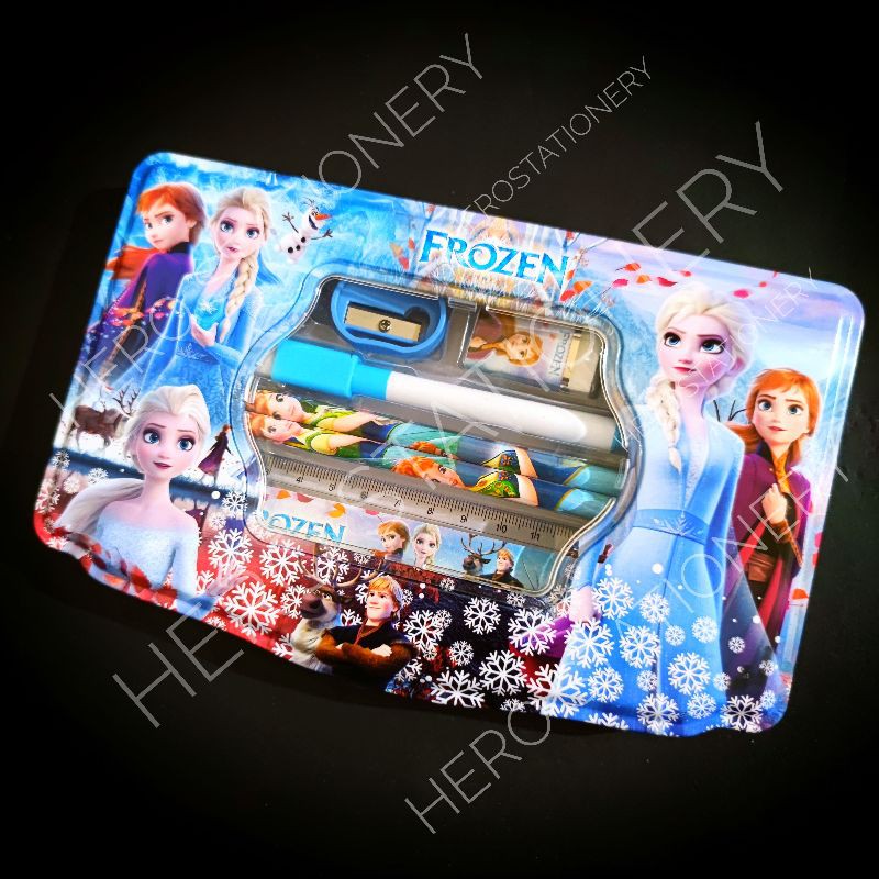 

Tempat pensil kaleng whiteboard isi frozen fever