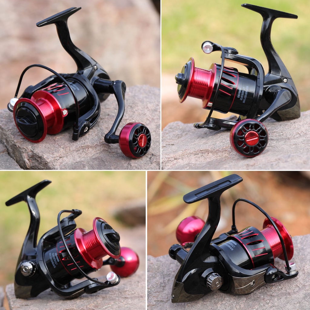 Sougayilang Reel Pancing 1000-5000 Series Spinning Fishing Reel 5.2:1 Gear Ratio Metal Spool Max Drag 20KG