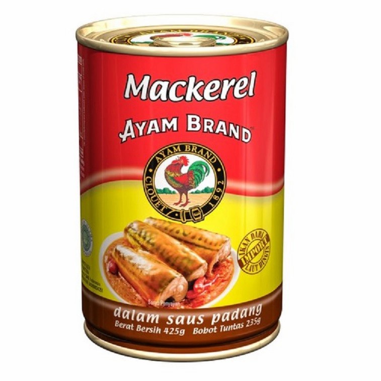 

mackerel kaleng ayam brand saus padang 425