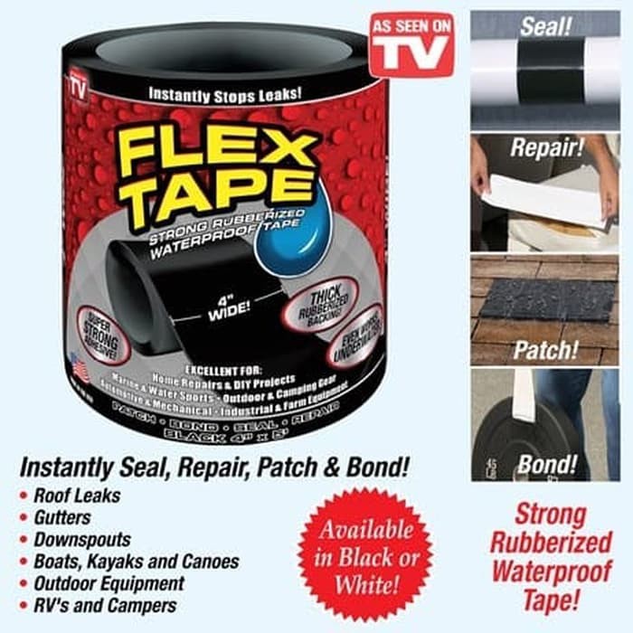 

Flex Tape Isolasi Ajaib Super Kuat / strong Rubberized WaterProof Lakban