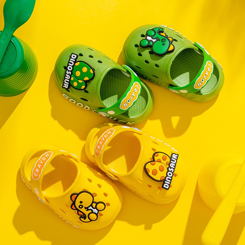 Habenkids Sandal Import Anak Cowok Cewek Karakter Dino Bahan nyaman untuk Bayi dan Anak IMPDINO