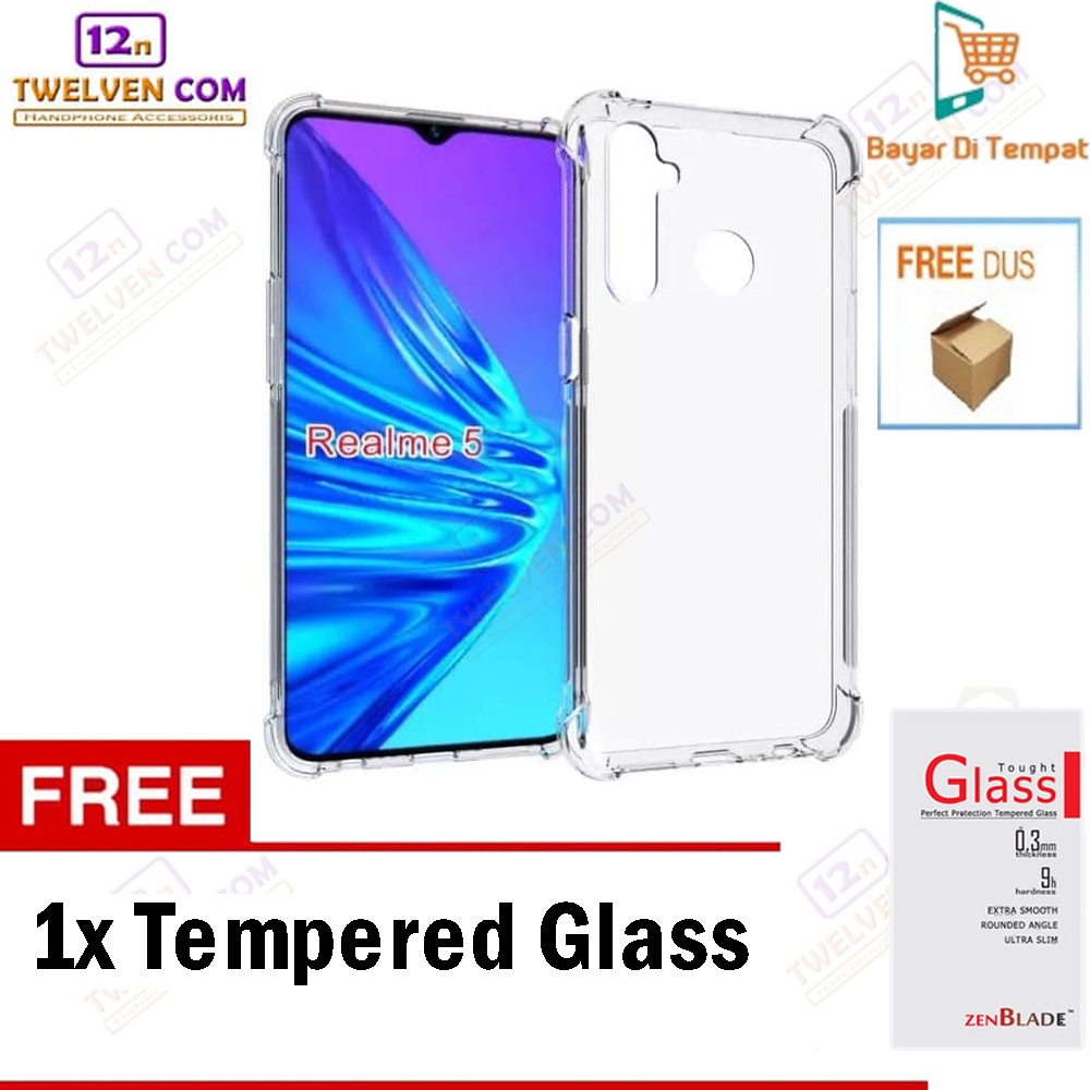 Case Anti Crack Softcase Realme 6i - Clear + Free Tempered Glass