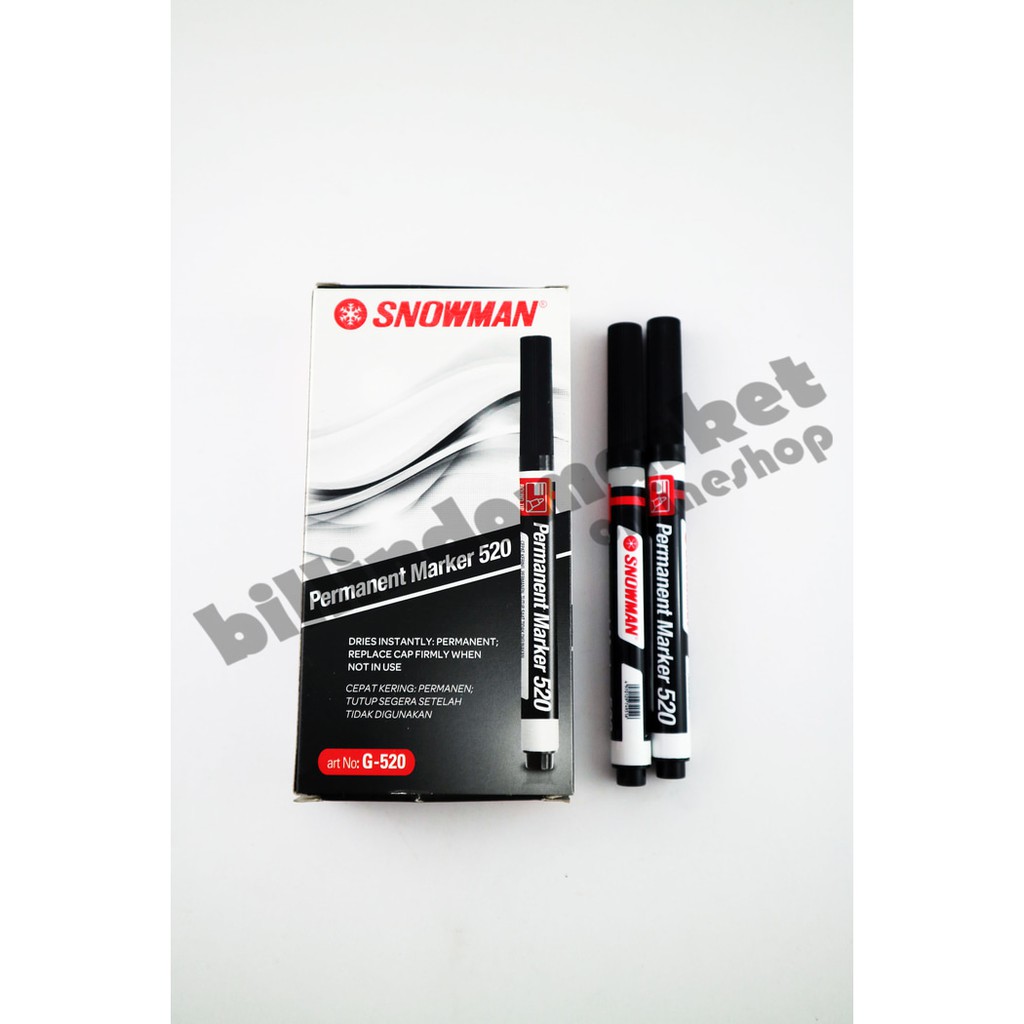 

Spidol SNOWMAN Permanent Marker G520 Hitam / Black