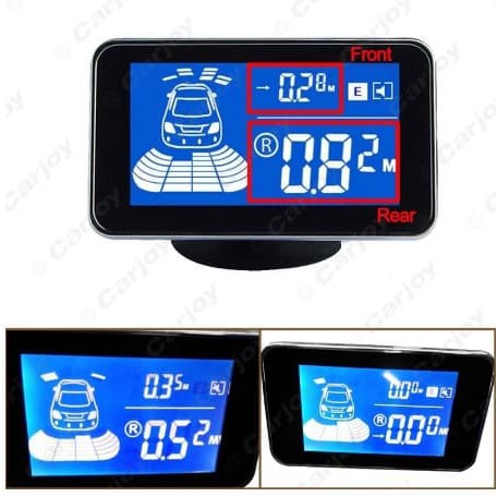 Sensor Parkir Mobil Depan Belakang 8 Sensor + LED Display Meter