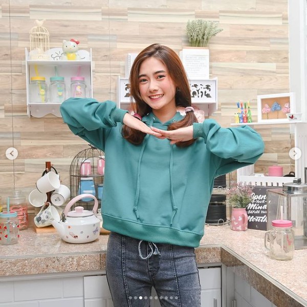 sweater hoodie crop oversize