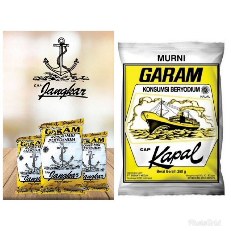 

Garam cap kapal dan cap jangkar 250gr beryodium