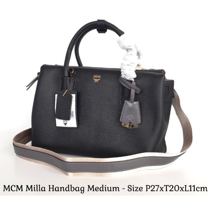 Tas Wanita Authentic MCM Milla Handbag Medium - Black Special Order Tas Selempang