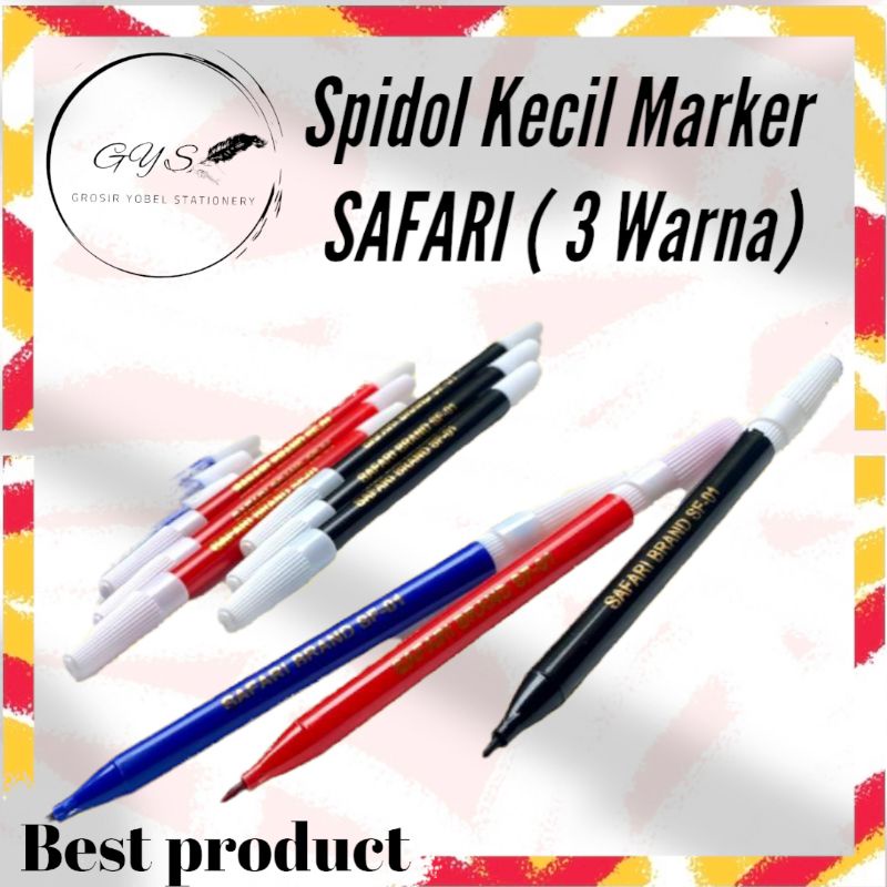 

Spidol Murah/ Spidol Kecil/(10 pcs) Spidol pencil type marker SAFARI SF 01 Hitam Merah Biru