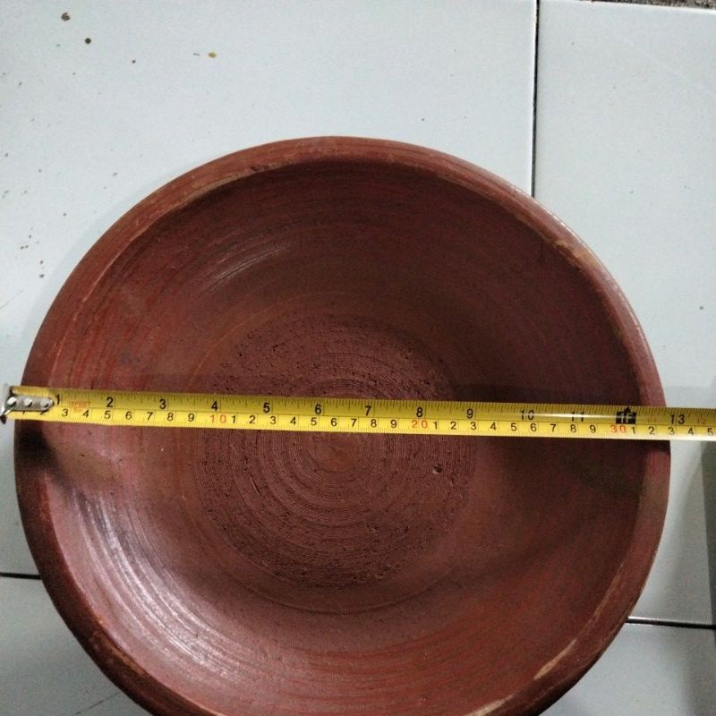 layah,cobek,cowek tanah liat ukuran 33-35 cm