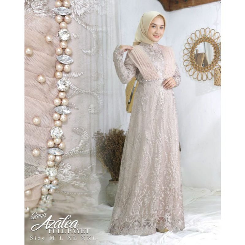 GAMIS MEWAH SELENDANG TERLARIS/GAMIS SELANDANG KEBAYA/GAMIS SELENDANG RATU MODERN