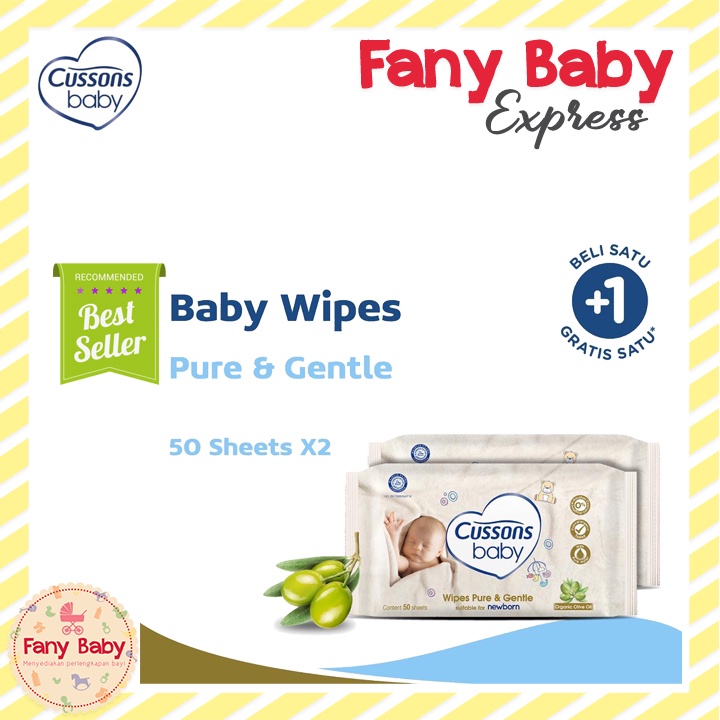 CUSSONS BABY WIPES 45S/ BUY 1 GET 1 FREE