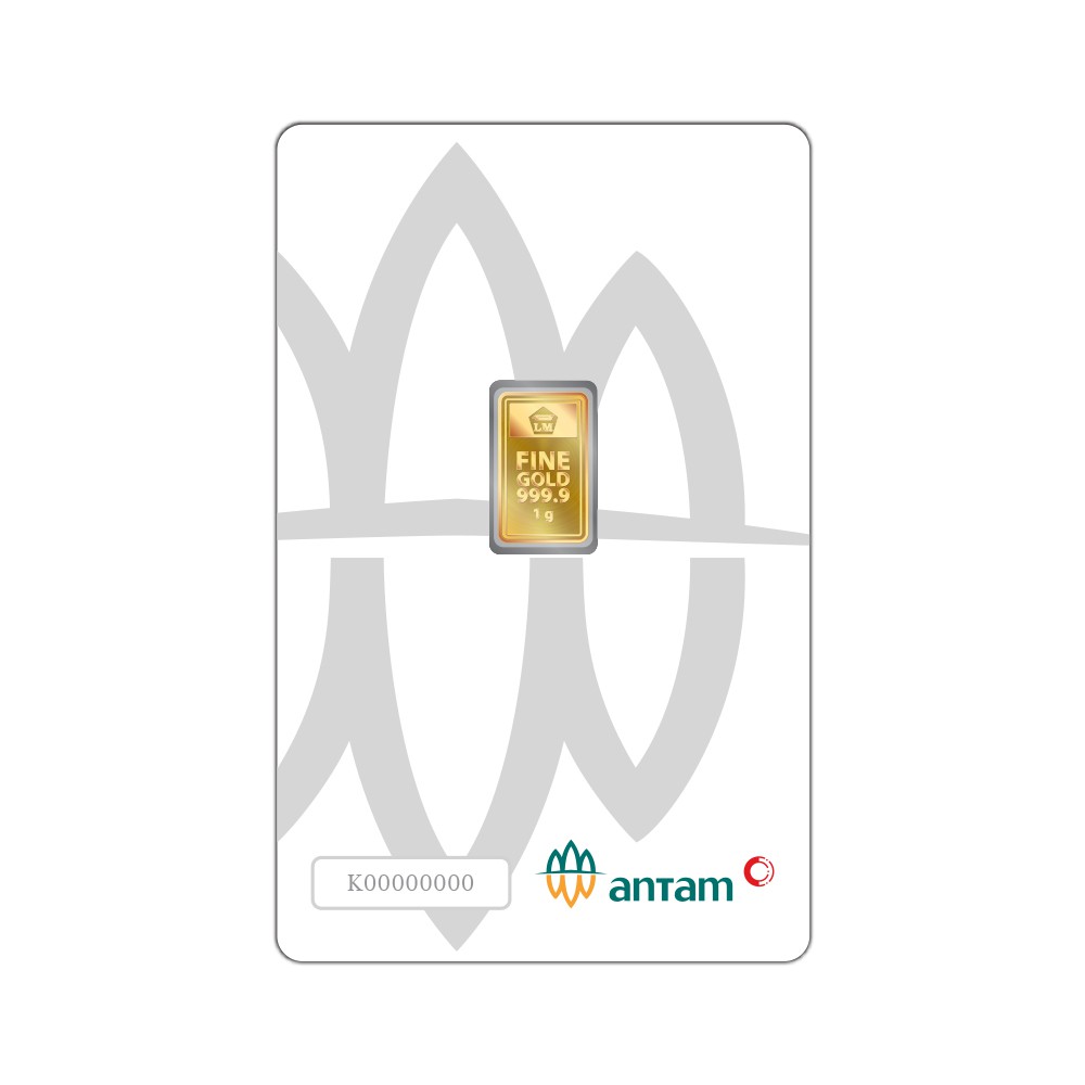 My Jewel Antam Logam Mulia Keping Emas [1 g/ 999.9‰ Fine Gold Certificate]-1