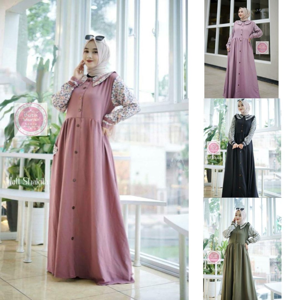 2613 BUSANA MUSLIM WANITA GAMIS Shakila