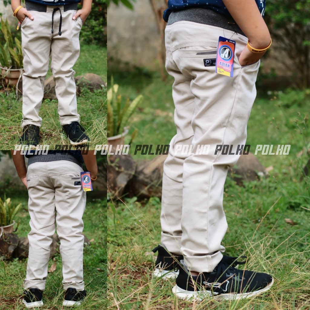 Celana Chino Anak Panjang Bahan Twill Streetch ABIAN