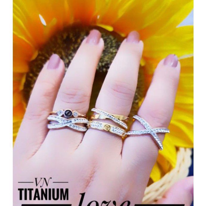 Titanium Perhiasan cincin wanita 155L