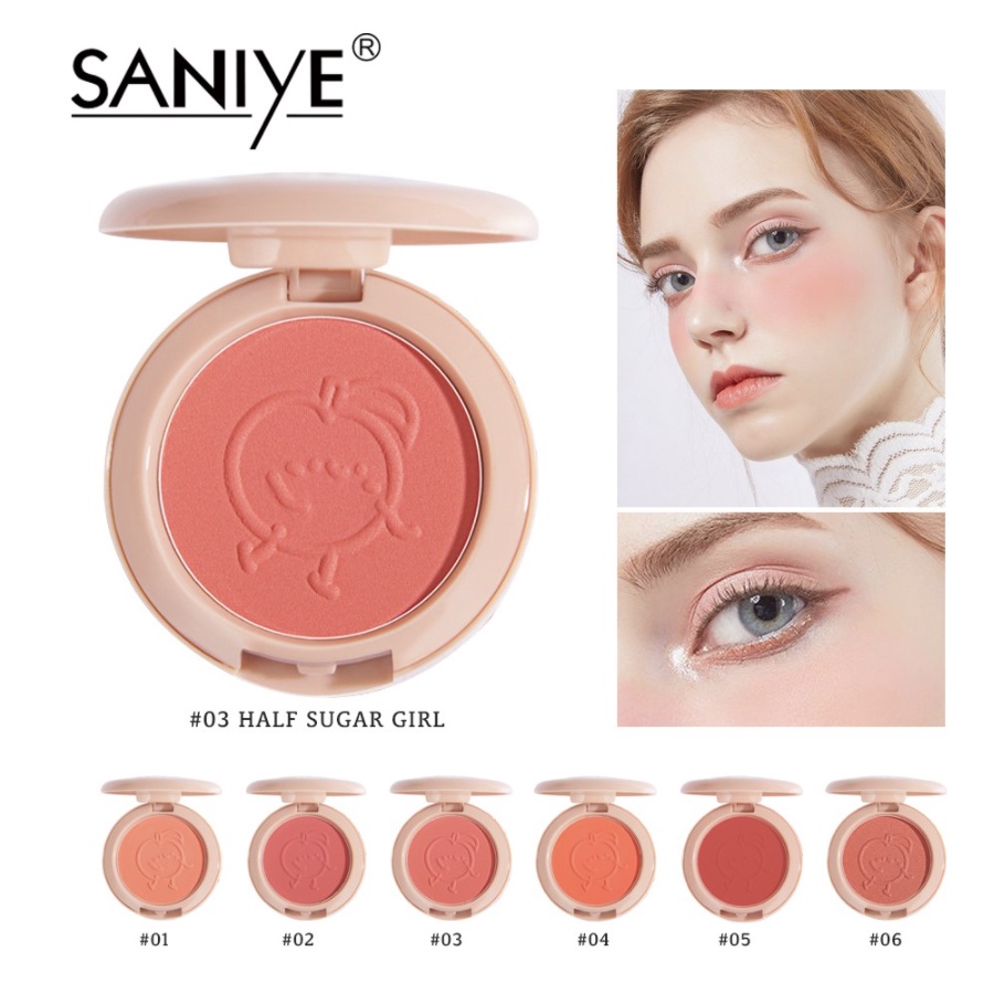 SANIYE Blush On Original Blusher Cheek Pressed Powder Blushed Matte SA010