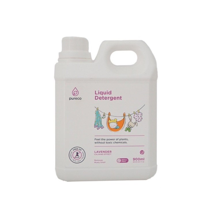 Pureco Liquid Detergent Lavender Refill 900ml - Pureco Detergent Refill