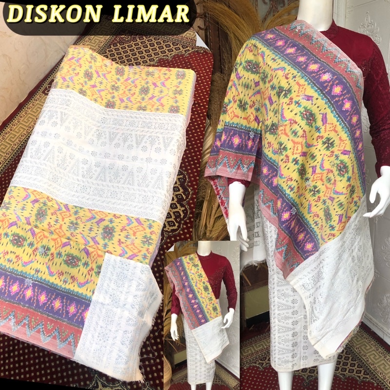 Diskon Songket Limar Antik Papan /kuning/songket tenun asli palembang /ilham songket palembang