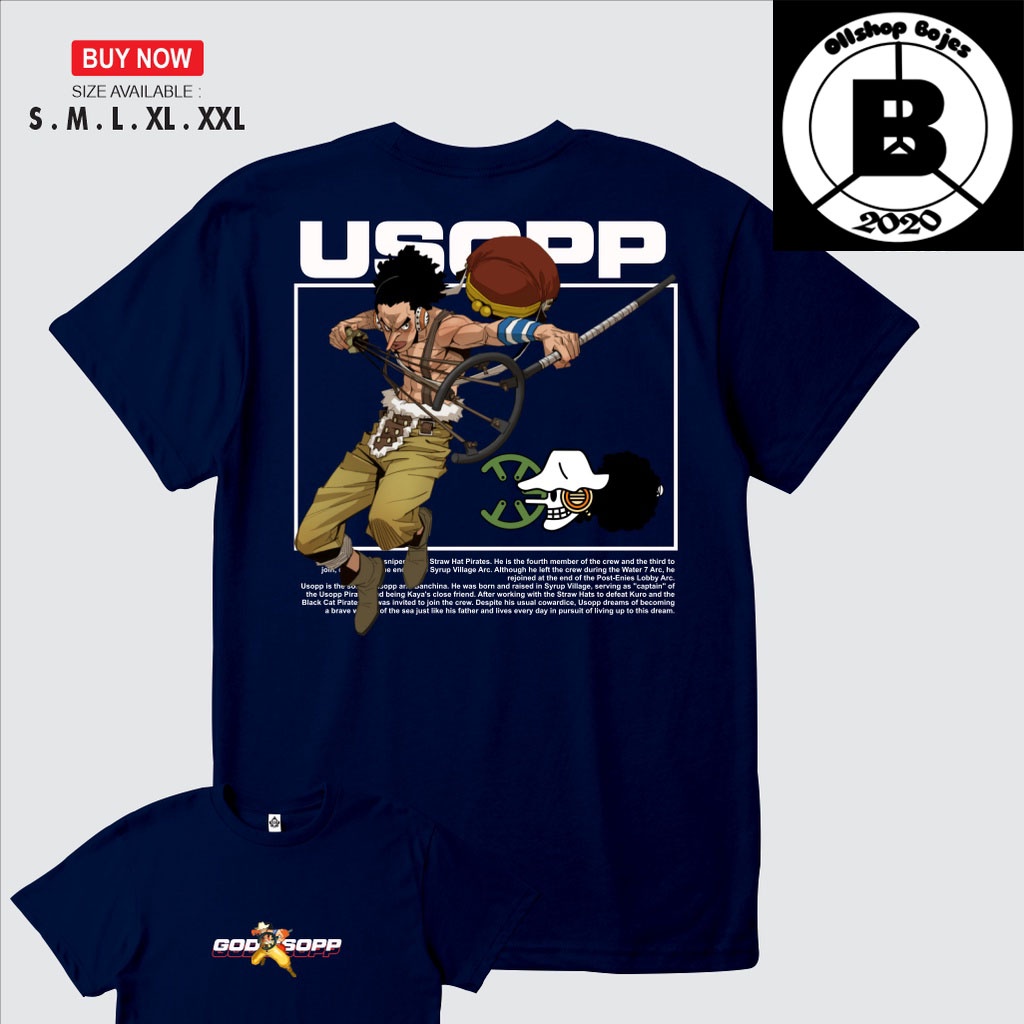 Kaos / Baju Anime One Piece Usopp Sniper King - ollshopbojes