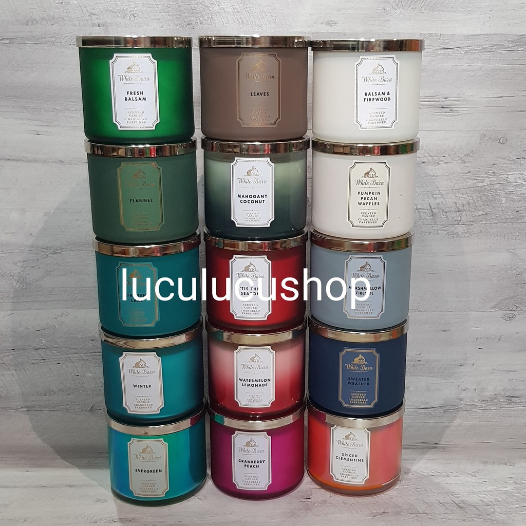 Best 3 Wick Candle Bath Body Works White Barn Best 3 Wick Candle Bbw Lilin White Barn Shopee Indonesia