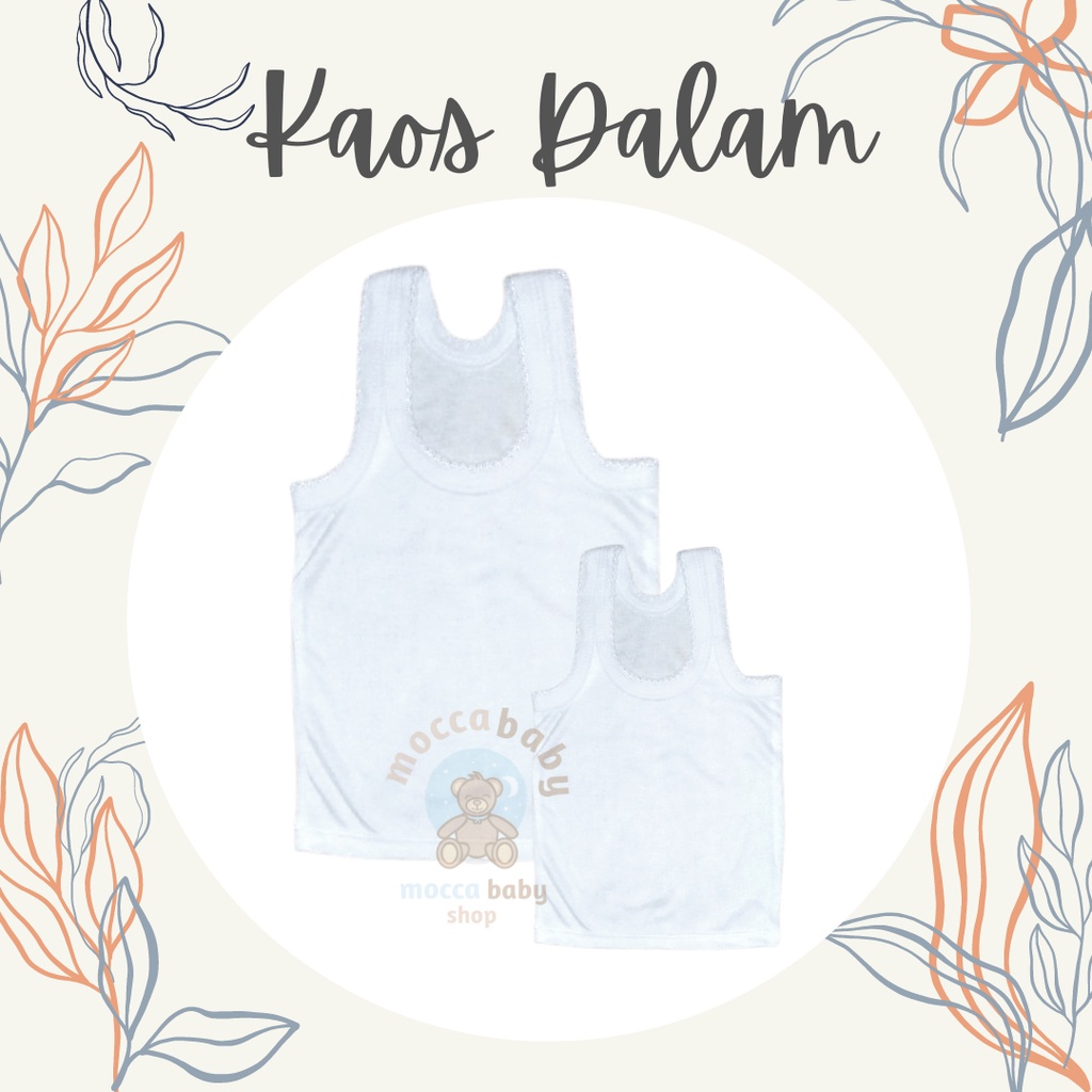 MBSS Singlet Anak / Kaos Dalam Anak / Kutung Polos Putih Warna