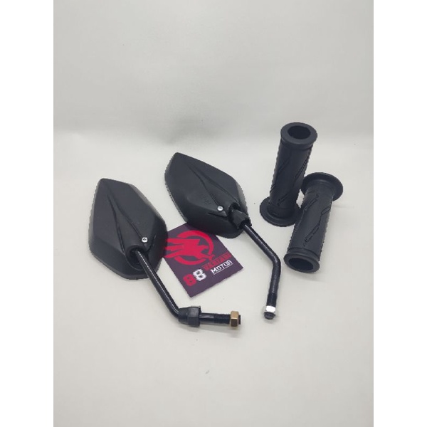 paket motor Yamaha - spion standar bawaan motor Jupiter dan Handgrip Motor Yamaha - Paket Murah Motor Yamaha Universal