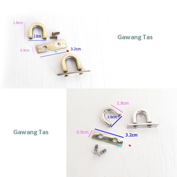 Gawang Tas Bahan Craft DIY / Gawang Tas Mur Impor / Aksesoris Tas