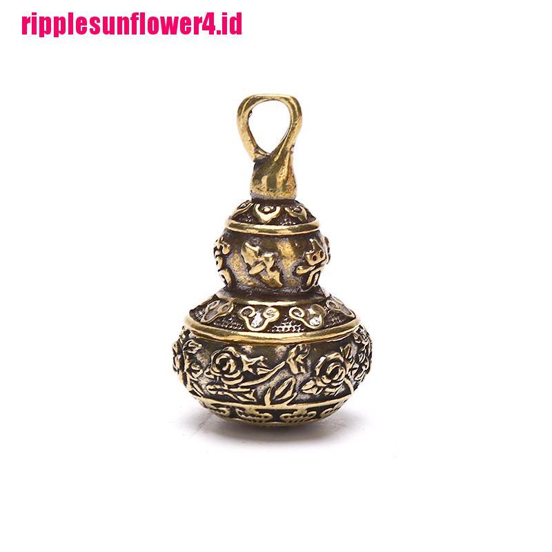 Gantungan Kunci Bentuk Labu / Lotus Bahan Kuningan Gaya Cina