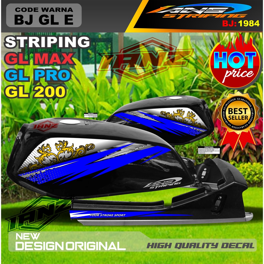 STICKER BODY LIST GL MAX GL PRO GL 100 NEW DESAIN / STIKER GL VARIASI TERBARU / STRIPING GL TERMURAH / COSTUM STRIPING GL TERMURAH