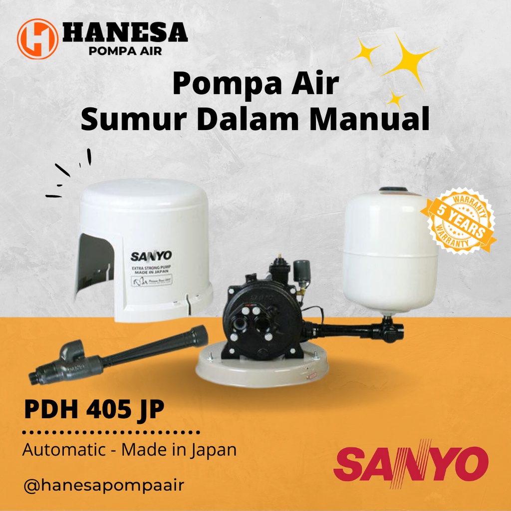 Sanyo PDH 405 JP Pompa Air Sumur Dalam Otomatis