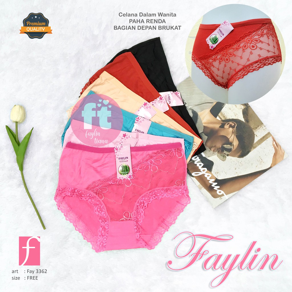 FAYLIN | Celana Dalam Renda Brukat TRANSPARANT Depan / CD SEXY / art FAY 3362