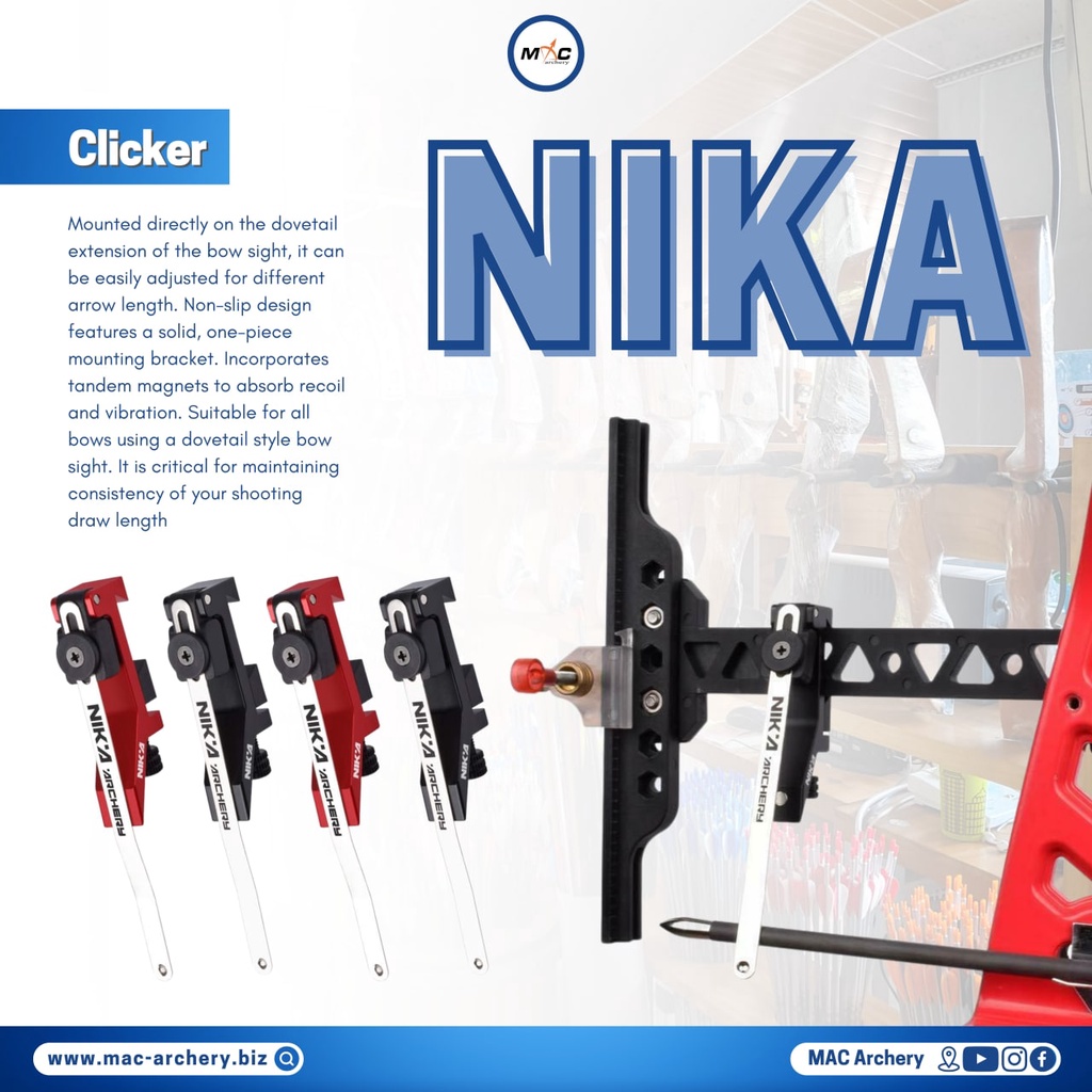 clicker nika clicker - kliker aksesoris busur panahan anak panah fisir