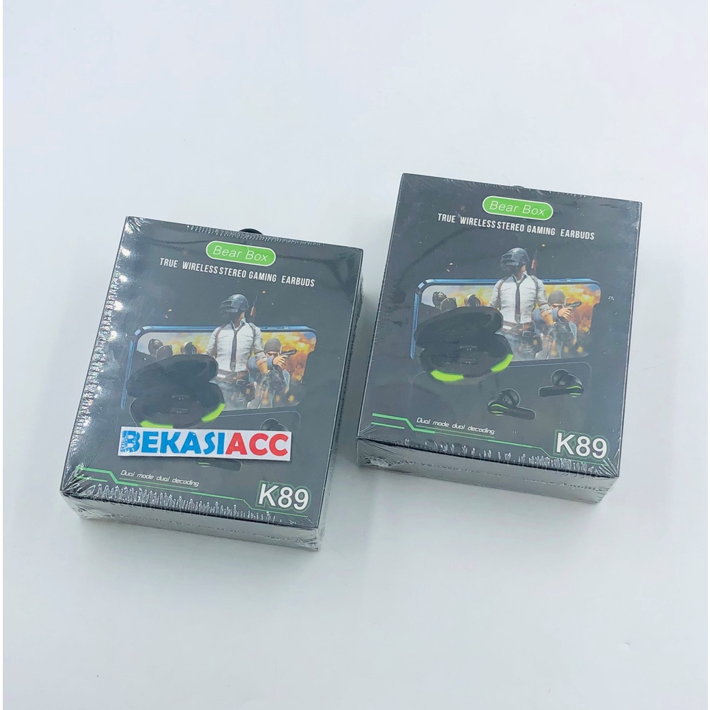 BEAR BOX K89 TWS EARPHONE BLUETOOTH HEADSET WIRELESS GAMING EARBUDS