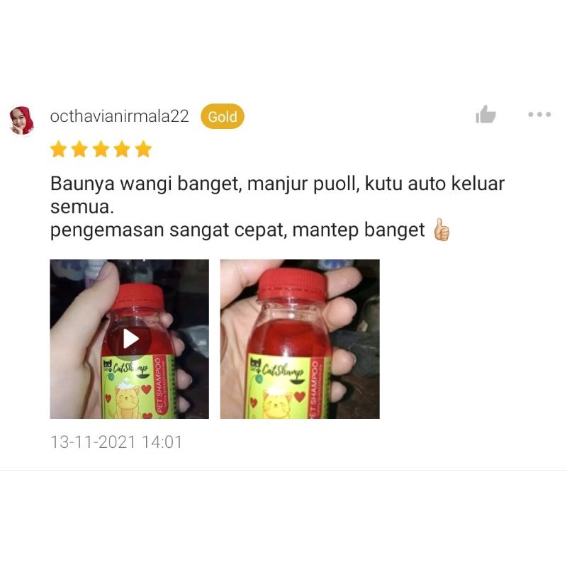 Shampo Kucing Anti Kutu Jamur dan Mencegah Rontok CATSHAMP 80ml Aroma Wangi Bebas Kutu Jamur dan Bakteri BUKTIKAN FEZONE