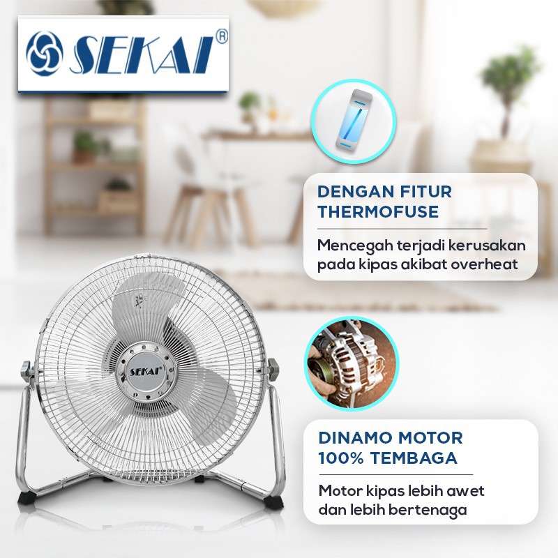 SEKAI Kipas Angin Meja Tornado / Kipas Angin Duduk Alumunium 14 Inch - HFN 1453