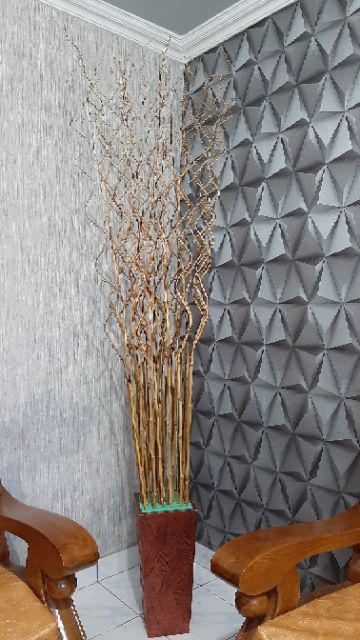 1 Btg Bambu Ulir Polos Natural 200cm (min Order 15 Btg Bisa Mix)