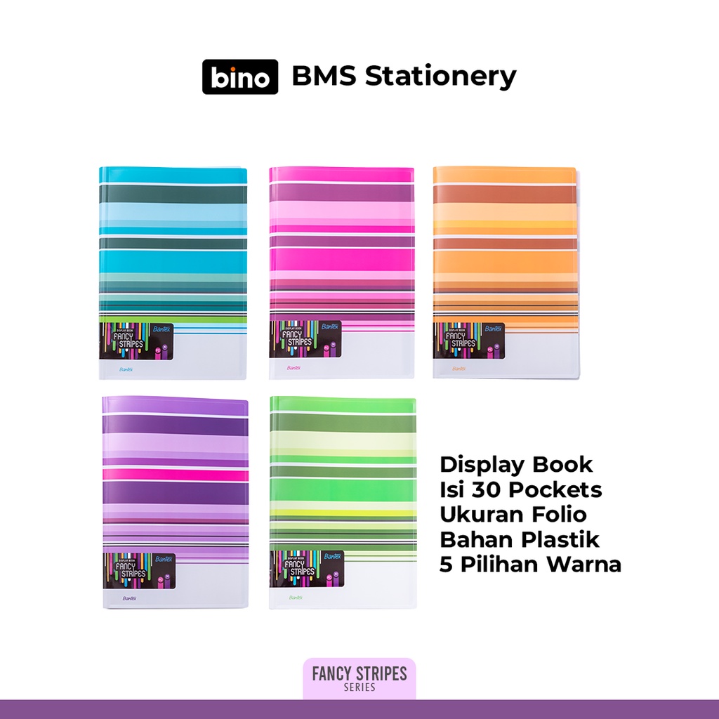 

[BMS Surabaya] Bantex Display Book / Clear Holder Folio | FANCY STRIPES Series #3197