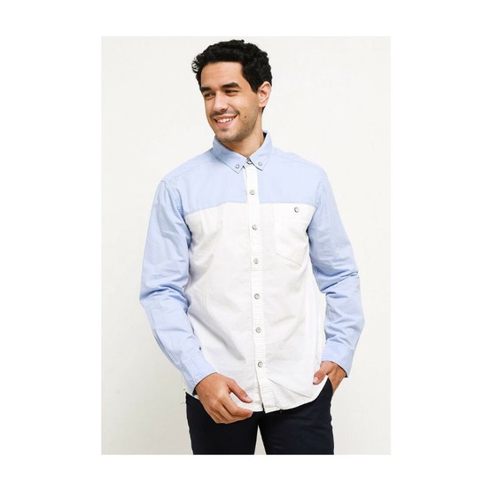 Bombboogie kemeja pria lengan panjang