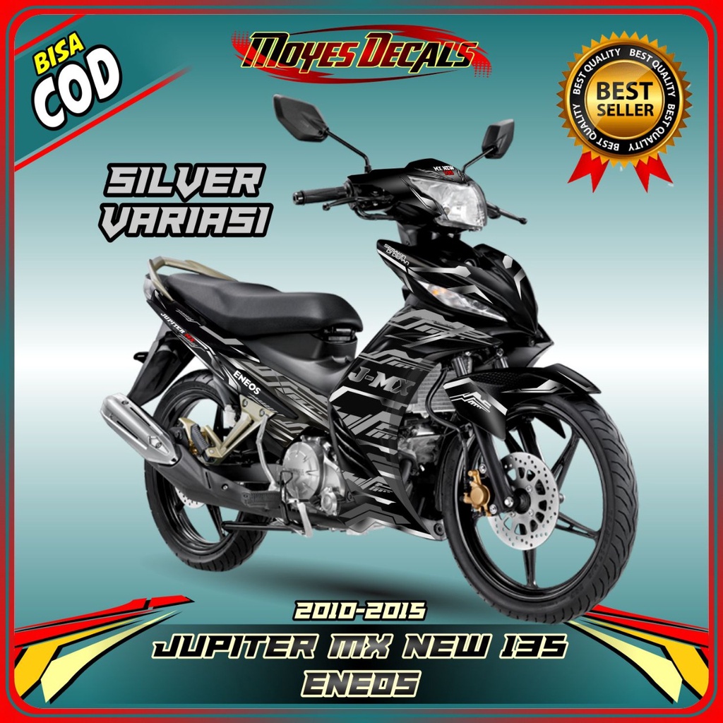 Jual BISA COD Decal Motor Jupiter Mx 135 New Decal Jupiter Mx 135 New Decal Motor Jupiter Mx 135 New Full Body Dasaran Silver Spec C Indonesia Shopee Indonesia