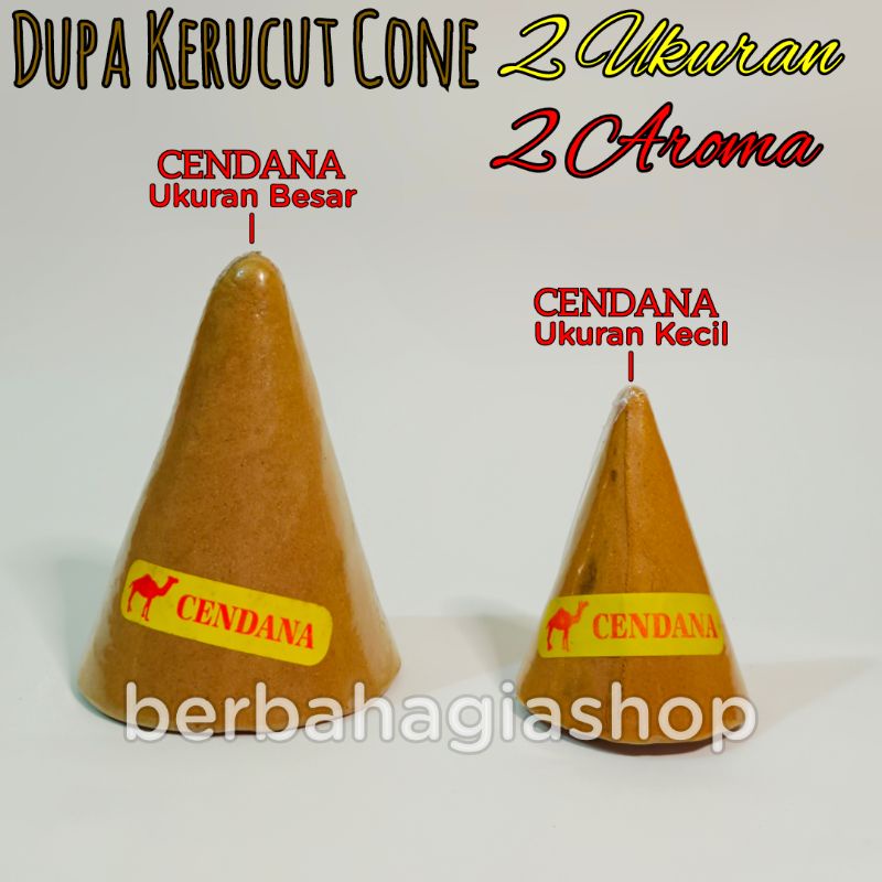 Hio Dupa Tumpeng Kerucut Cone Warna Coklat Aroma Wangi Cendana &amp; Melati Tersedia 2 Ukuran Kecil Dan Besar / Cones Incense Aromatherapy