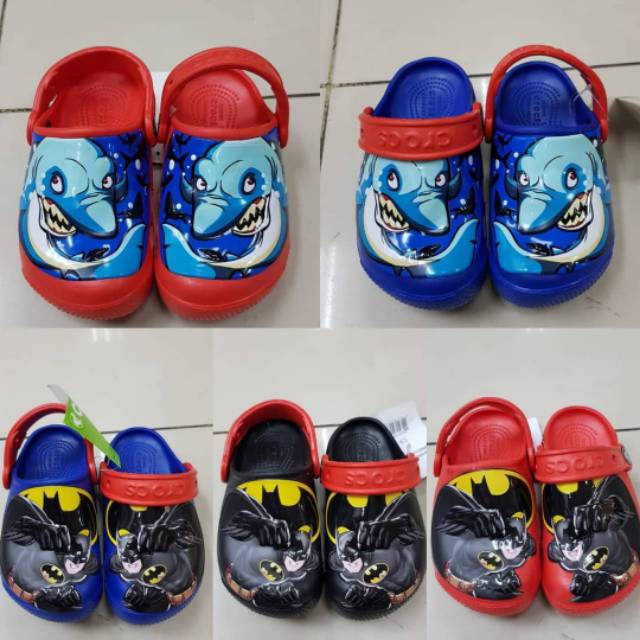 Crocs Kids LED Minion, Shark, cars dan Batman