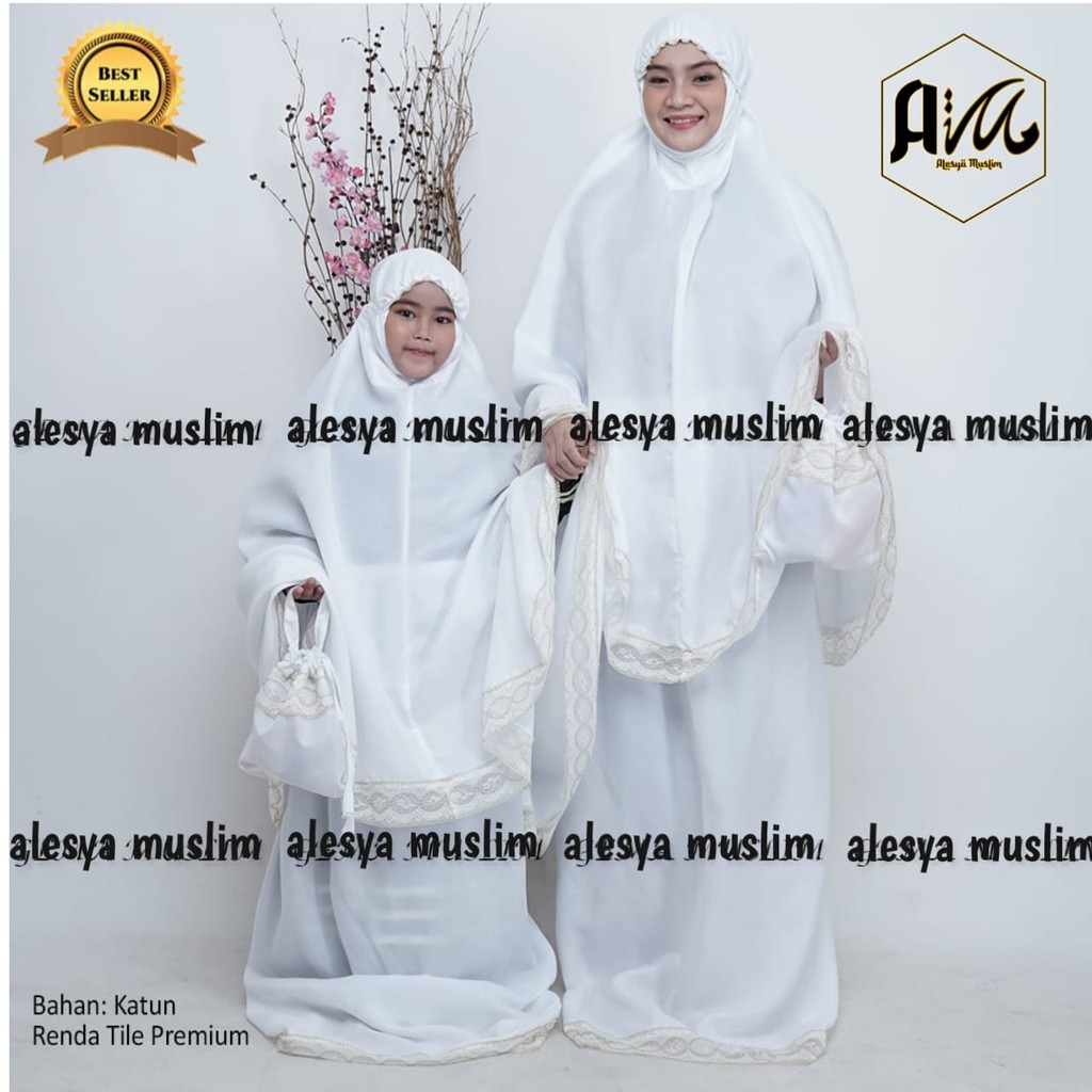 mukena couple cantik natasya/bahan katun harga termurah/bisa bayar ditemoat/COD