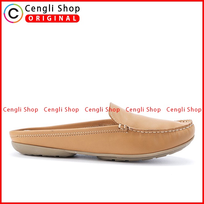 SEPATU SANDAL KULIT OBERMAIN WANITA ORIGINAL ASLI TERBARU COKLAT OW02