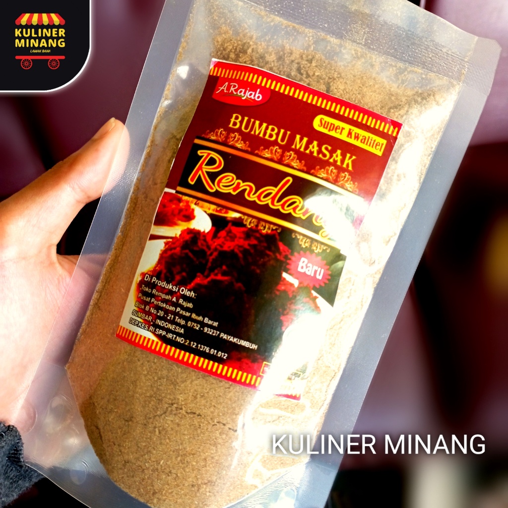 BUMBU MASAK RENDANG SUPER  A.Rajab original Oleh-Oleh Asli Cemilan Kampung Makanan Khas Payakumbuh P