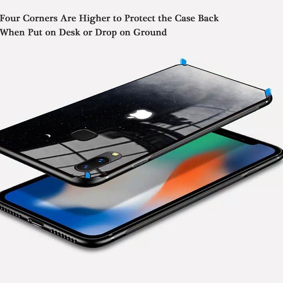 Keluaran Terbaru.. [A01] Softcase Glass Kacaa Vivo Y91 Y93 Y95 /Casing Handphone Vivo Y91 Y93 Y95 / 