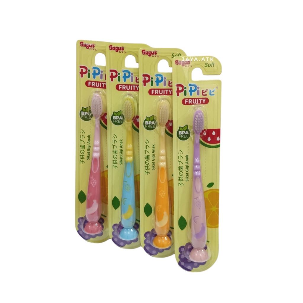 SIKAT GIGI ANAK SOFT BAGUS PIPI FRUITY WARNA LUCU KIDS TOOTH BRUSH