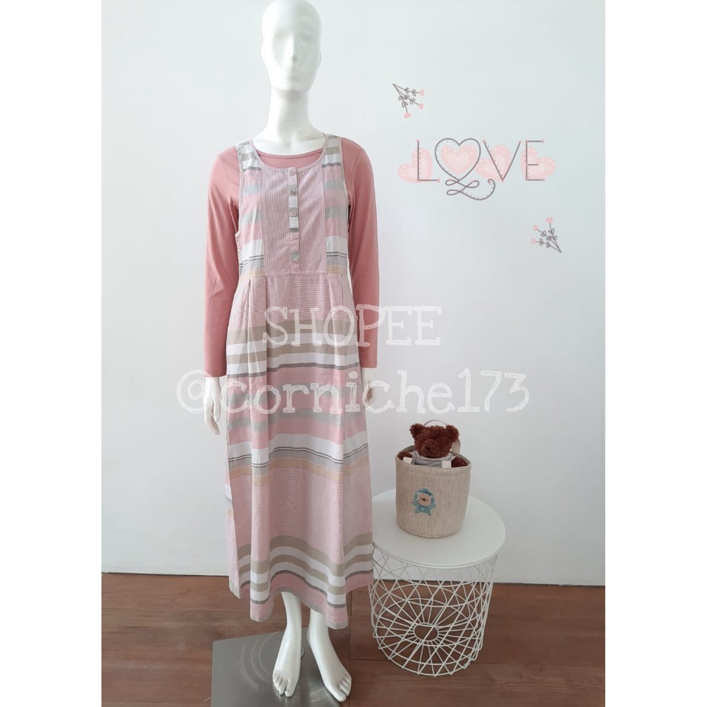 Corniche Lucy Overall Pink - TH501268 (kaos dijual terpisah)