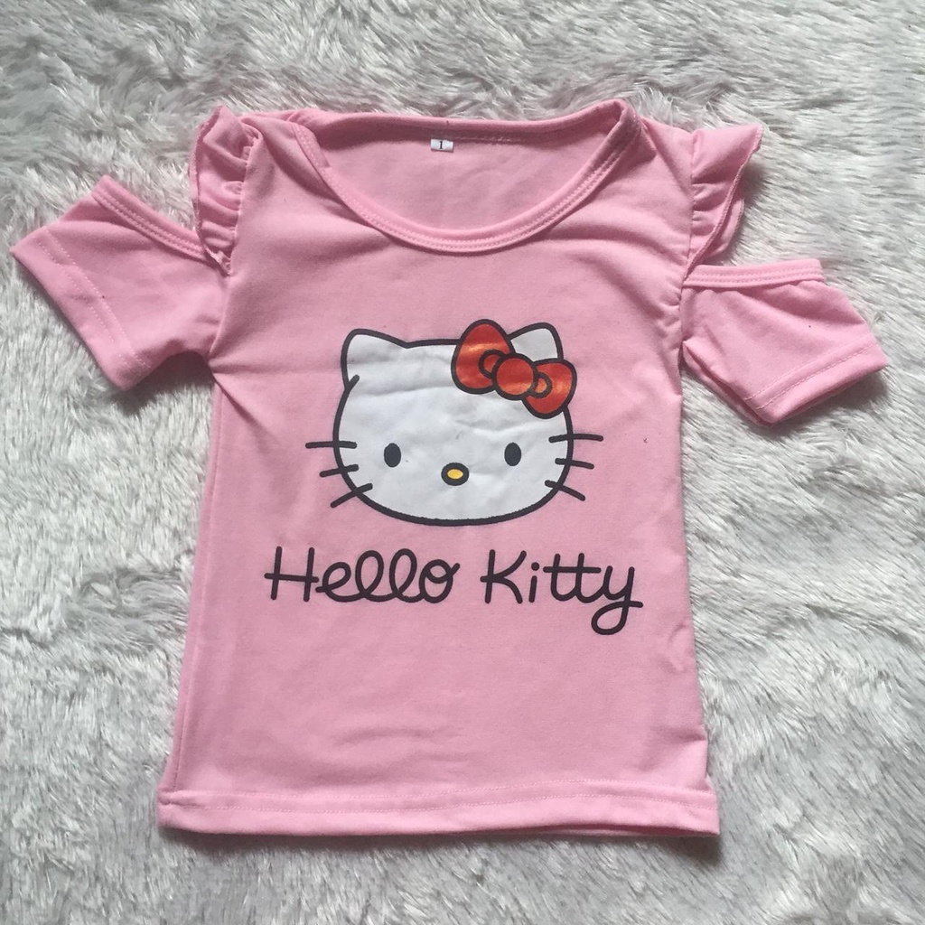 VISION ONLINE-KAOS BAJU P271 HK SABRINA KERUT ANAK PEREMPUAN 1 2 3 TAHUN MURAH KEKINIAN LUCU KOREA